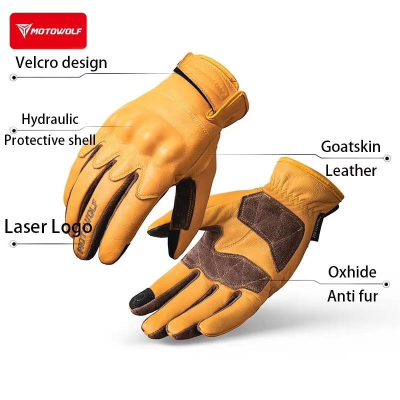 Leder-Motorradhandschuhe Retro – Motorcycle Glove Knuckle Bewertung und Preis